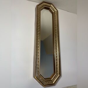 VTG Home Interiors Gold Leaf Ornate Wall Mirror 5.25”W X 17.5” H